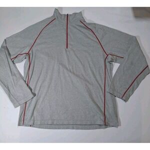 XLarge‎ Cloudveil Gray Man's 1/4 Zip Running Long Sleeve Cotton Polyester Blend